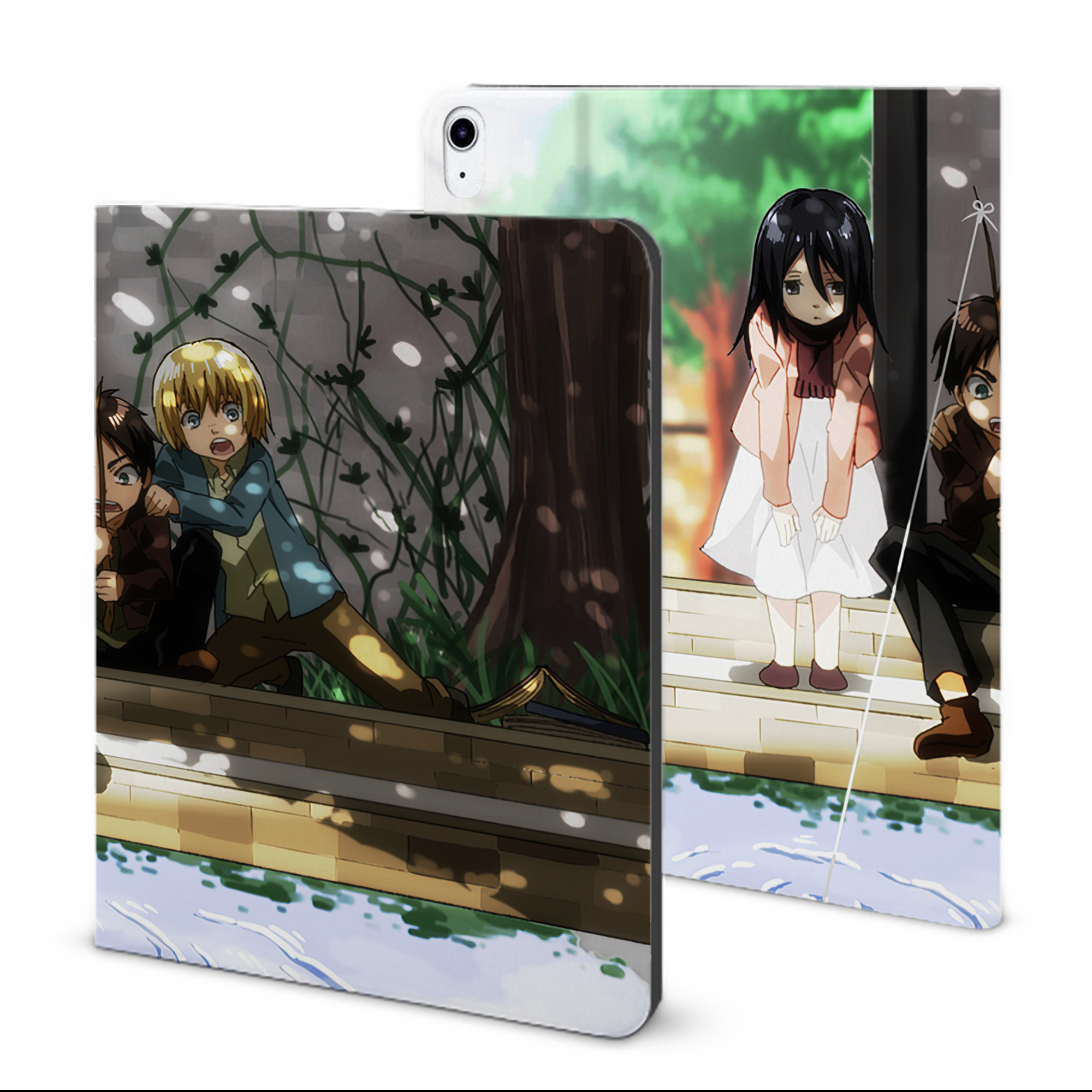 （画像用） 進撃の巨人 Attack on Titan IPad ケース ブック型 PUレザー TPU 耐衝撃 軽量 薄型 ペン収納なし 全面保護 IPad 各モデル対応